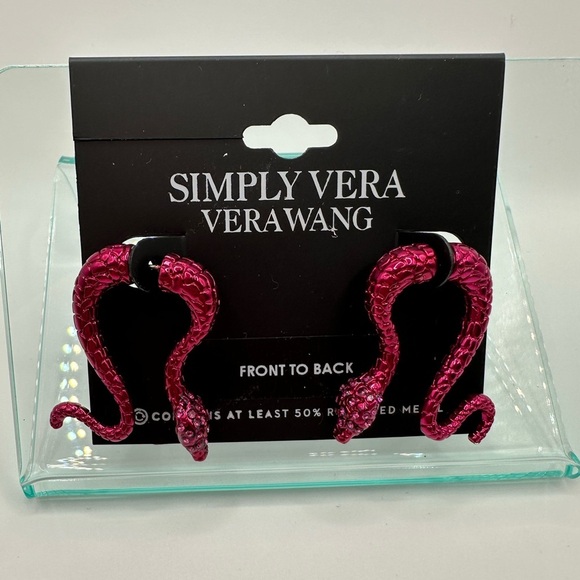 Simply Vera Vera Wang Red Snake Earrings NWT - Picture 2 of 4